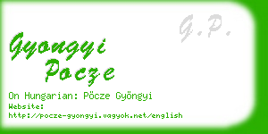 gyongyi pocze business card